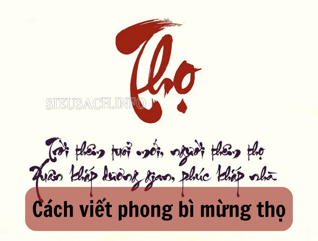 Phong bì mừng thọ là cách để con cháu tỏ lòng thành đến người cao tuổi